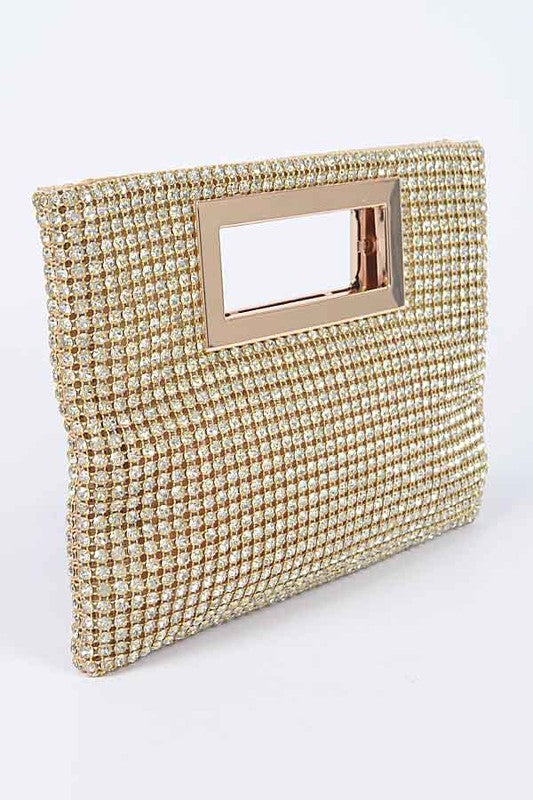 women Rhinestone Top Handle Rhinestone Clutch Bag Zarnesh