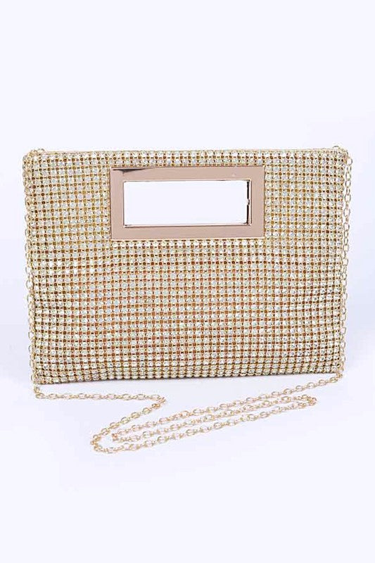 women Rhinestone Top Handle Rhinestone Clutch Bag Zarnesh