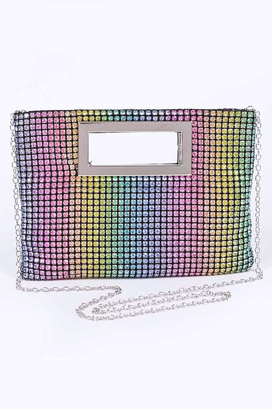 womens Rhinestone Top Handle Rhinestone Clutch Bag | Zarnesh