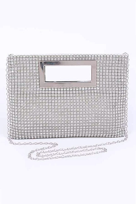 women Rhinestone Top Handle Rhinestone Clutch Bag Zarnesh