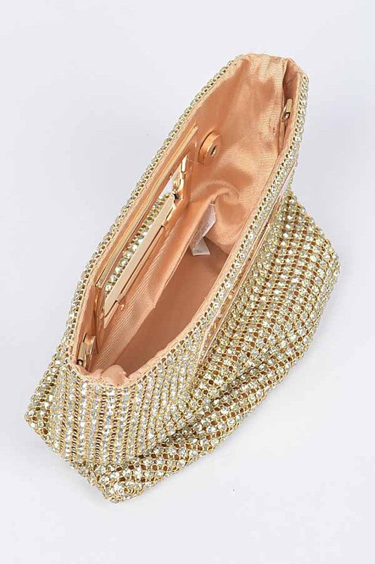 women Rhinestone Top Handle Rhinestone Clutch Bag Zarnesh