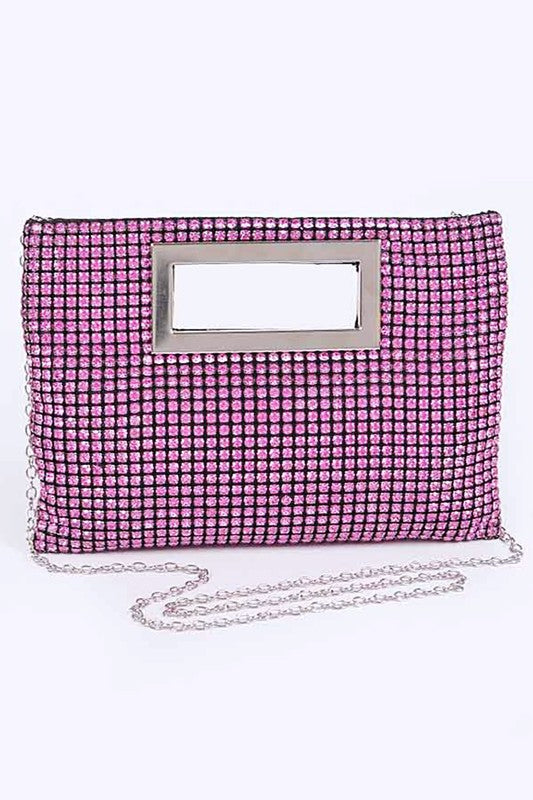 women Rhinestone Top Handle Rhinestone Clutch Bag Zarnesh