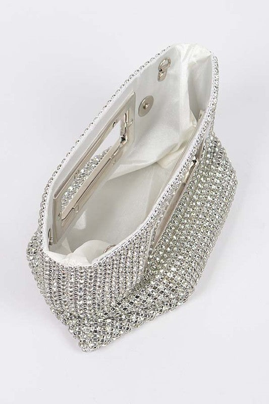 women Rhinestone Top Handle Rhinestone Clutch Bag Zarnesh