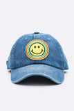 Women's Rainbow Smiley Face Denim Cap | Zarnesh - Zarnesh