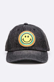 Women's Rainbow Smiley Face Denim Cap | Zarnesh - Zarnesh