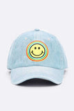 Women's Rainbow Smiley Face Denim Cap | Zarnesh - Zarnesh