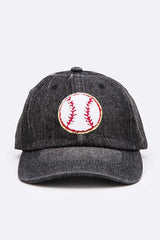 Women's Chenille Baseball Patch Denim Cap | Zarnesh