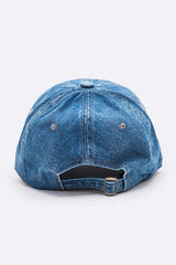 Women's Chenille Baseball Patch Denim Cap | Zarnesh