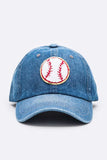 Women's Chenille Baseball Patch Denim Cap | Zarnesh