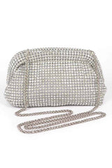 Women Oversize Rhinestone Convertible Soft Clutch Bag | Zarnesh