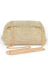 Women Oversize Rhinestone Convertible Soft Clutch Bag | Zarnesh