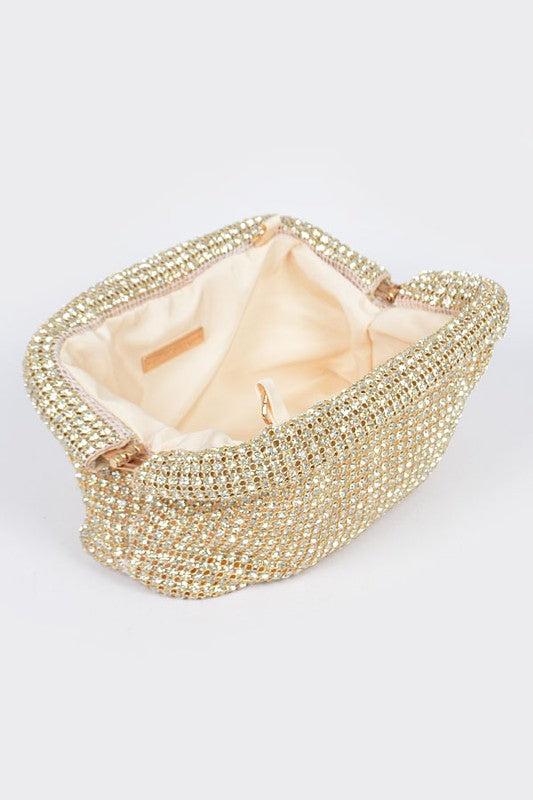 Women Oversize Rhinestone Convertible Soft Clutch Bag | Zarnesh