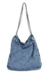 Women Denim Quilted Large Shoulder Bag | Zarnesh