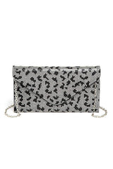 Women Rhinestone Animal Print Convertible Clutch | Zarnesh