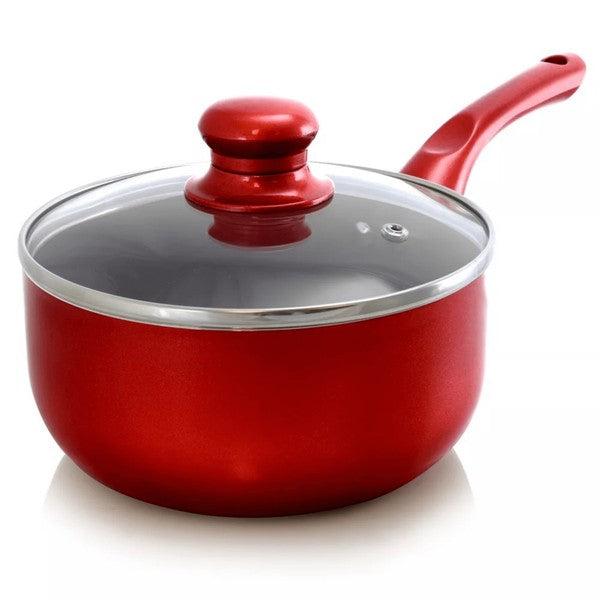 Better Chef 1.5Qt Ceramic Saucepan with Glass Lid | Zarnesh