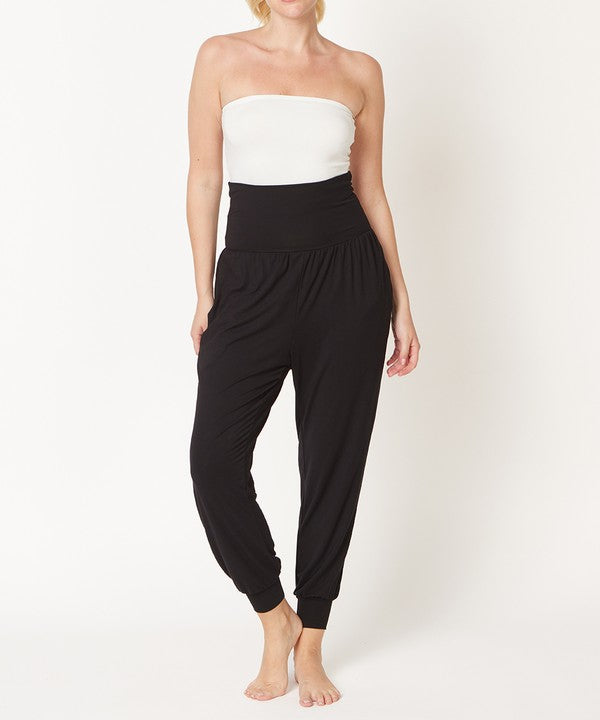 Women Bamboo New SK High Or Folded Waistband Yoga Jogger Zarnesh