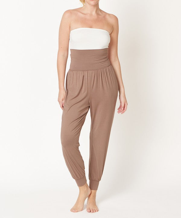 Women Bamboo New SK High Or Folded Waistband Yoga Jogger Zarnesh