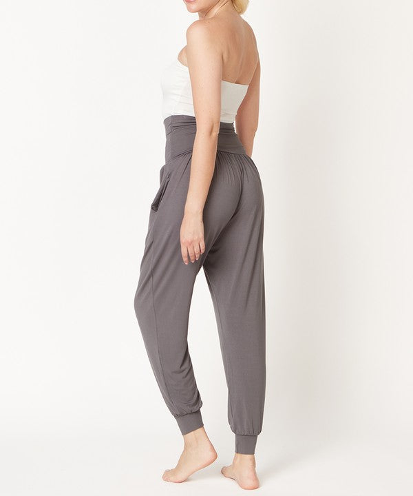 Women Bamboo New SK High Or Folded Waistband Yoga Jogger Zarnesh