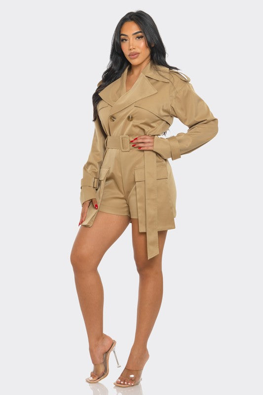 Women Sophisticated Utility Romper | Zarnesh