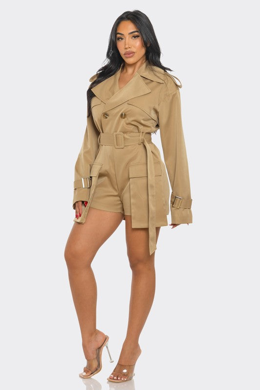 Women Sophisticated Utility Romper | Zarnesh