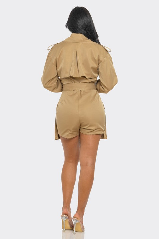 Women Sophisticated Utility Romper | Zarnesh