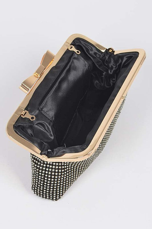 Women Mesh Rhinestone Soft Evening Clutch Bag | Zarnesh