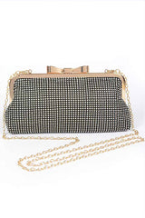 Women Mesh Rhinestone Soft Evening Clutch Bag | Zarnesh