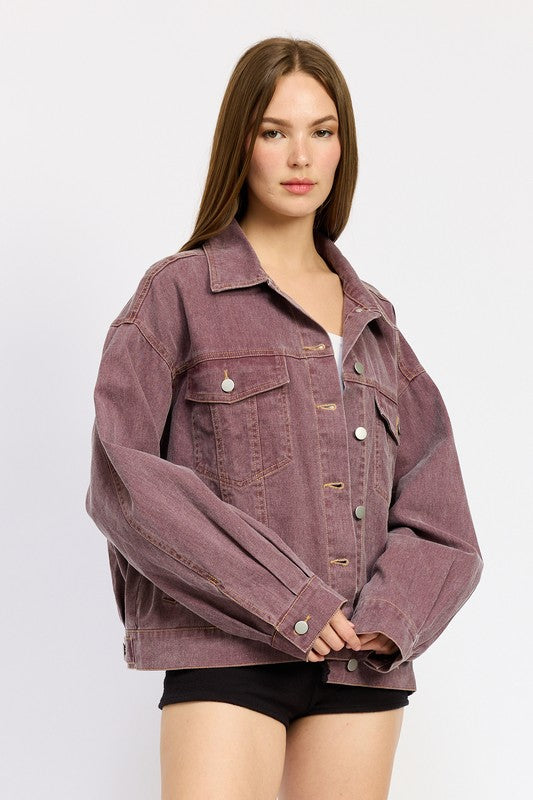 Women Oversized Denim Shirt Jacket | Zarnesh