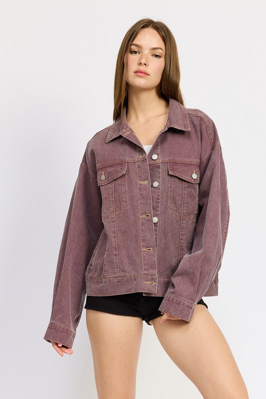  Women Oversized Denim Shirt Jacket | Zarnesh