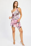 Women Asymmetrical Sharkbite Hemline Mini Skirt  Zarnesh