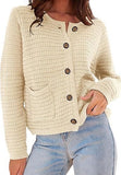Women Textured Button Front Cardigan | Zarnesh
