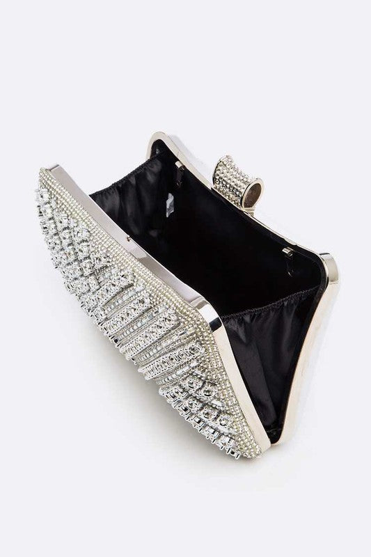 womens Crystal Bridal Party Clutch – Rhinestone Evening Bag | Zarnesh