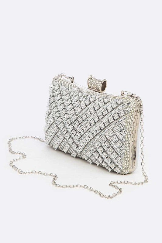 womens Crystal Bridal Party Clutch – Rhinestone Evening Bag | Zarnesh