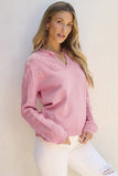 Women Flower Pattern Knitted Notched Neck Sweater | Zarnesh