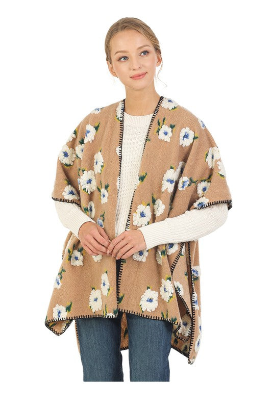 Women Floral Pattern Winter Kimono | Zarnesh