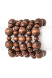 Women Mix Beads Iconic Stretch Bracelet Five PC Set Zarnesh