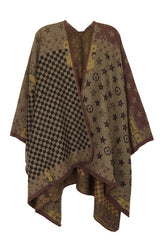 Women Geometric Pattern Poncho | Zarnesh