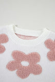 Women Flower Drop Shoulder Loose Sweater | Zarnesh