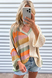 Women V Neck Crochet Sleeve Sweater | Zarnesh
