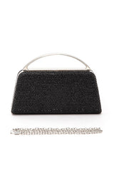 Women Slim Top Handle Rhinestone Box Clutch | Zarnesh