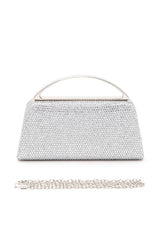 Women Slim Top Handle Rhinestone Box Clutch | Zarnesh