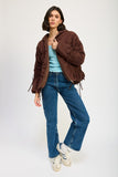 Women Ruched Puff Jacket | Zarnesh