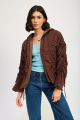 Women Ruched Puff Jacket | Zarnesh