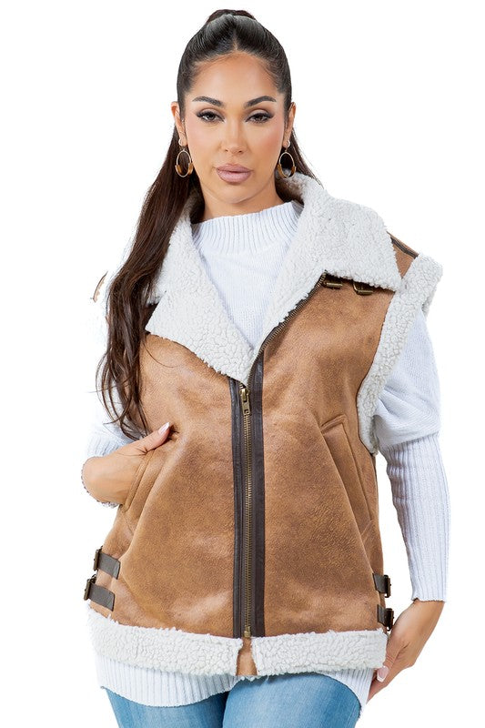 Women Rugged Look Fashion Trucker Vest | Zarnesh