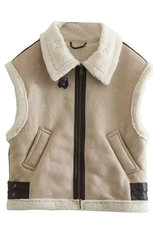 Women Rugged Look Fashion Trucker Vest | Zarnesh