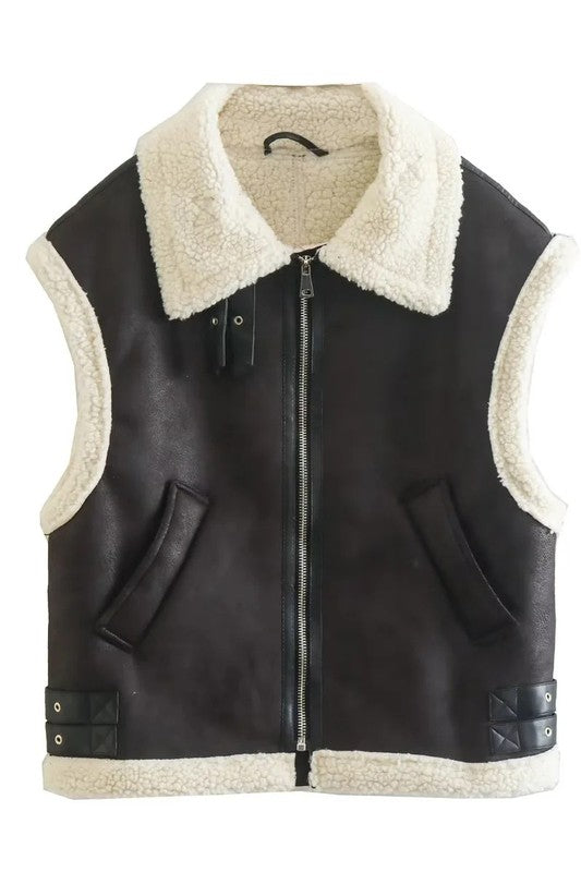 Women Rugged Look Fashion Trucker Vest | Zarnesh