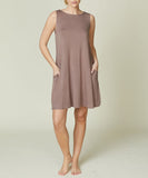 Women Bamboo Sleeveless Scoop Neck Daytime Hepburn Dress Zarnesh