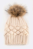 Women’s EMMEZ Raccoon Fur Raised Knit Soft Beanie | Zarnesh