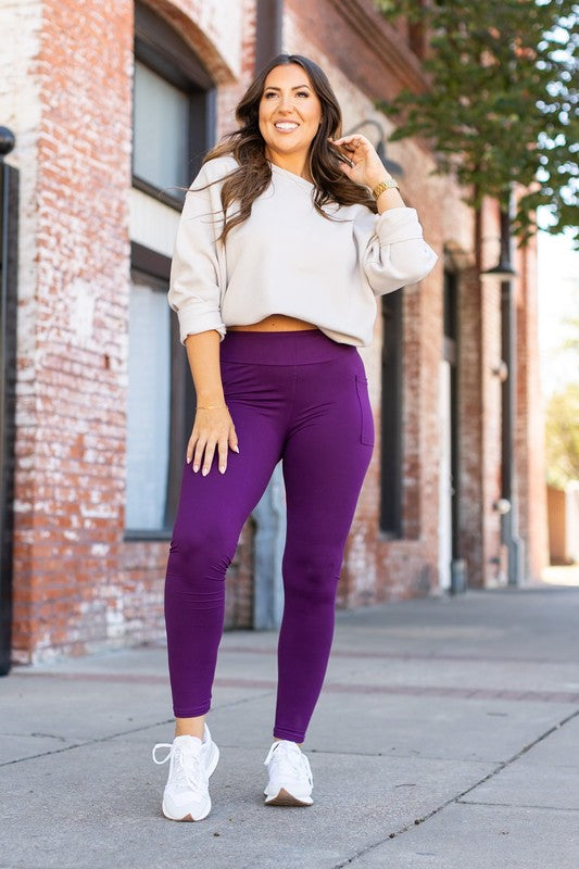 Women Kinsley Purple Full-Length Leggings | Zarnesh