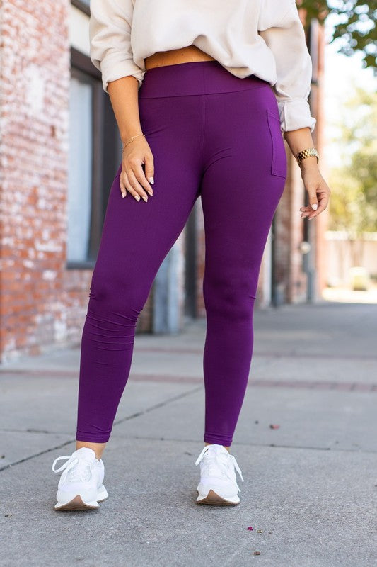 Women Kinsley Purple Full-Length Leggings | Zarnesh